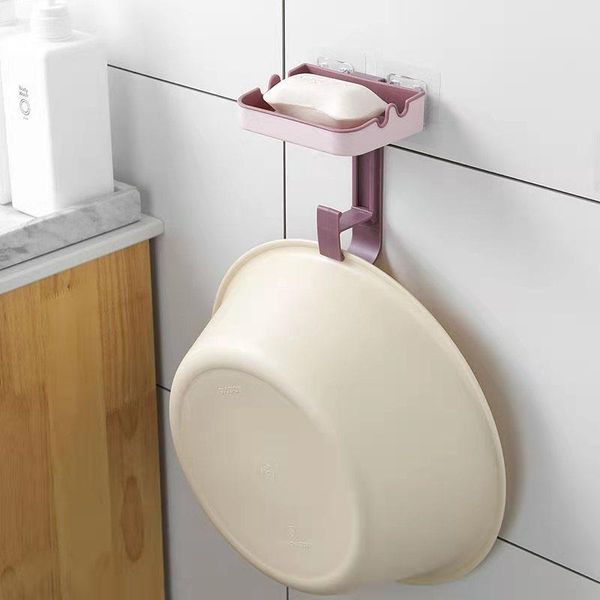 

soap dishes no drilling wall mounted holder bathroom dish storage rack products with hook accessories