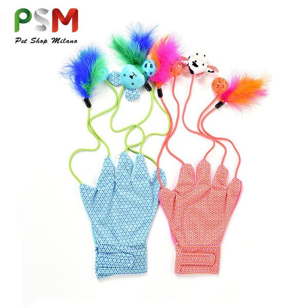

cat toys interactive gloves breathable comfortable cotton bells teaser catnip toy cats products for pets kitten accessories