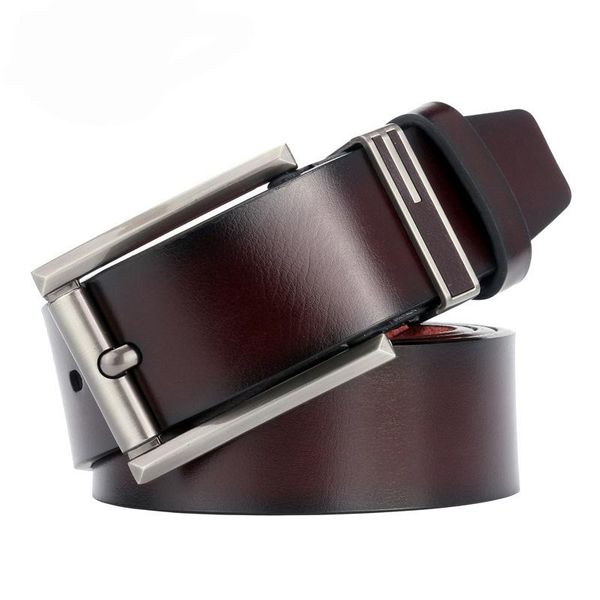 

belts vintage men leather belt luxury designer male fashion pin buckle jeans strap width 3.7cm waistband z30, Black;brown