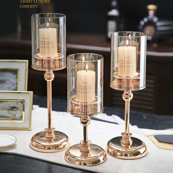 

candle holders european-style metal classical candlestick standing home decoration elegant and romantic banquet light luxury gift