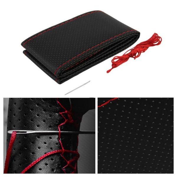 

steering wheel covers diy car cover soft anti slip texture auto with needles interior accessories
