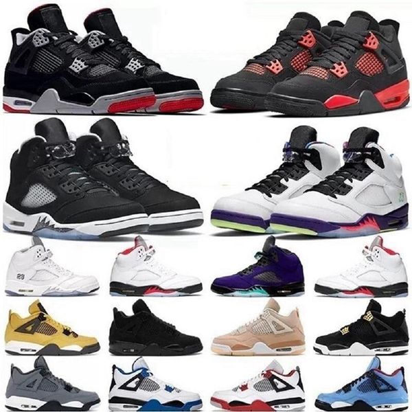 

boots jumpman 4 4s cactus jack men basketball shoes neon court purple mens trainers sports sneakers dhv3x7, Black