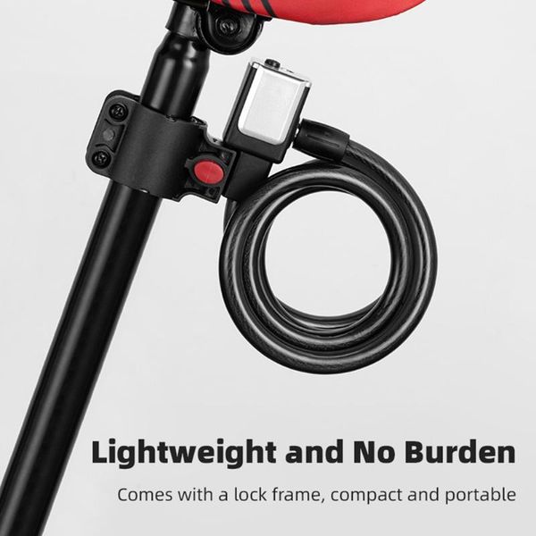 

bike locks anti theft mtb electric scooter cable portable mountain bicycle security wire lock with bracket cycling accessories