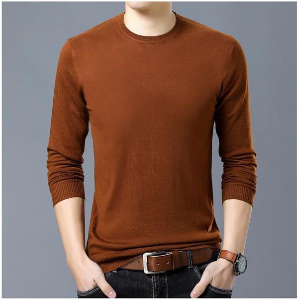 

men's sweaters 2021 autumn winter o-neck long sleeve sweater clothing slim warm knitted zde1815, White;black