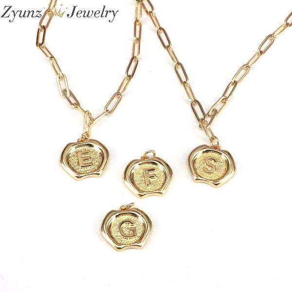 

10pcs, initial necklace for women gold color letter pendant accessories jewelry link chains choker necklaces, Silver