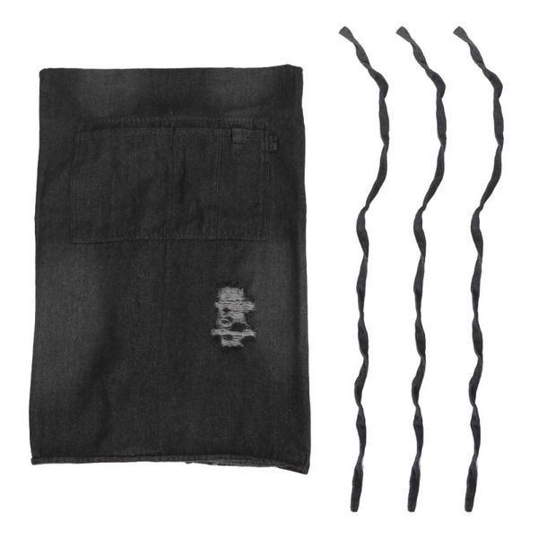 

1pc washable denim apron oil-proof working garden work clothes dark grey aprons