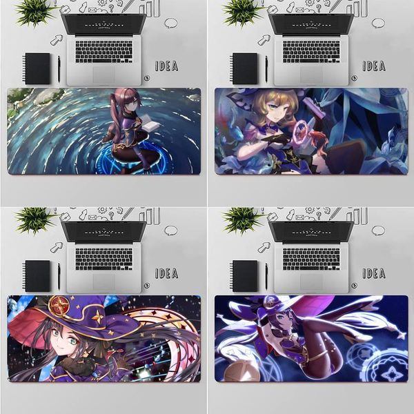 

mouse pads & wrist rests ruichi girly mona genshin impact natural rubber gaming mousepad desk mat table rug pc lapnotebook wholesale