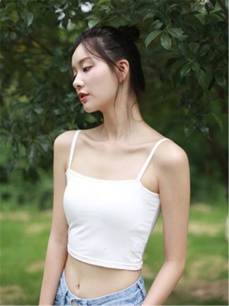 

heliar tank cottons underwear camisoles ny crop women spaghetti for summer, White