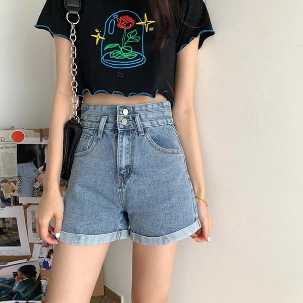 

women's shorts summer jeans oversized hip hop high waist vintage drop undefined korean style plus size harajuku clothes, White;black
