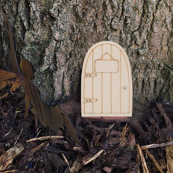 

25# 3mm door with window wooden pendants garden decoration outdoor ornament diy colorful suncatchers yard decor decorations