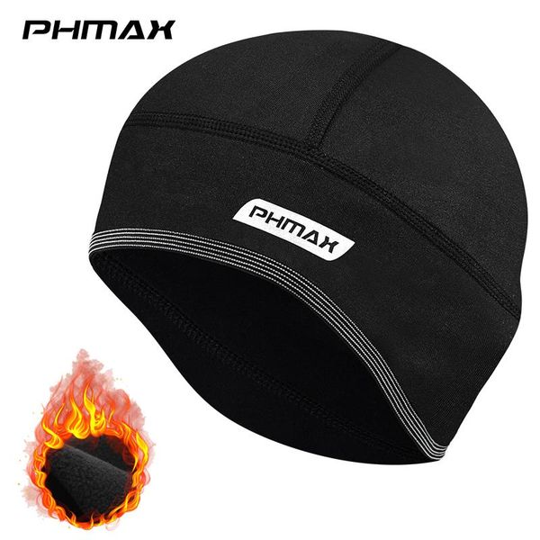 

winter cycling cap windproof warm fleece hats bicycle caps running skiing riding mtb motorcycle hat bike headwear & masks, Black