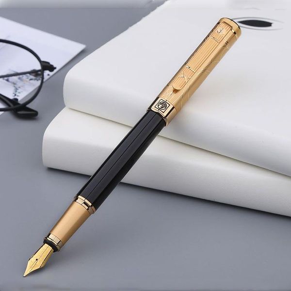 

fountain pens luxury business metal pimio 902 pen black golden eagle stationery office school supplies ink