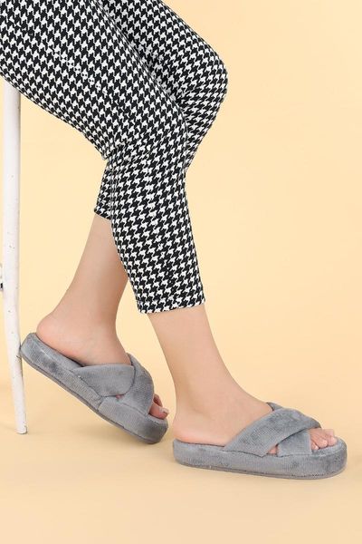

slippers women's gray winter suede eva outsole home inside 2030, Black