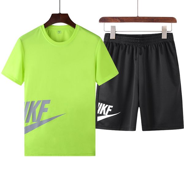 

men's t shirts round neck short t-shirt summer fashion brand shorts one half sleeve casual sports suit, White;black