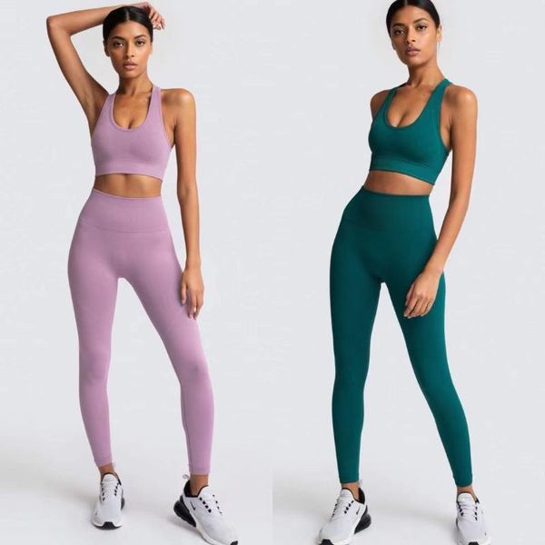 

women's seamless yoga suit sportswear fitness set sports bra leggings 2 piece sets gym clothes costume for female outfit