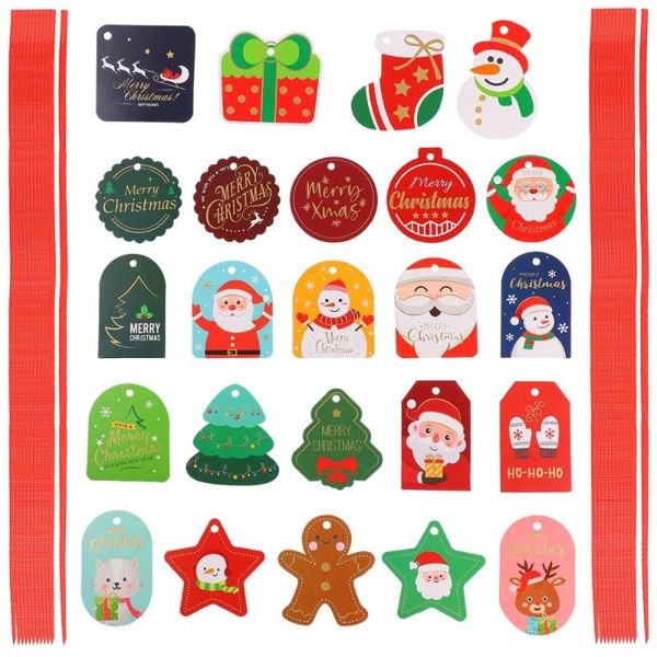 

greeting cards 24pcs home christmas party xmas decor gift tag diy tree pendant