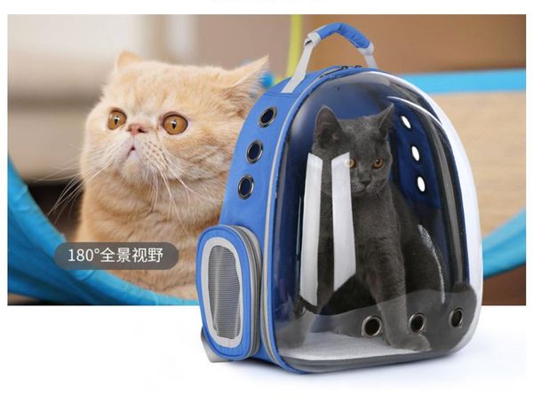 Respirável pet gato transportadora saco transparente espaço animais de estimação mochila cápsula saco para gatos filhote de cachorro astronauta viagem carry bolsa jllehj271v