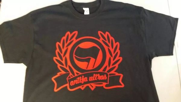 

antifa ultras 1312 anti fascist anon anonymous soccer tee t-shirt, White;black