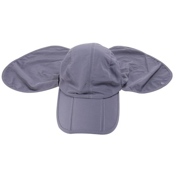 

hat detachable anti-uv headgear quick dryiong cap for hiking farming cycling caps & masks, Black