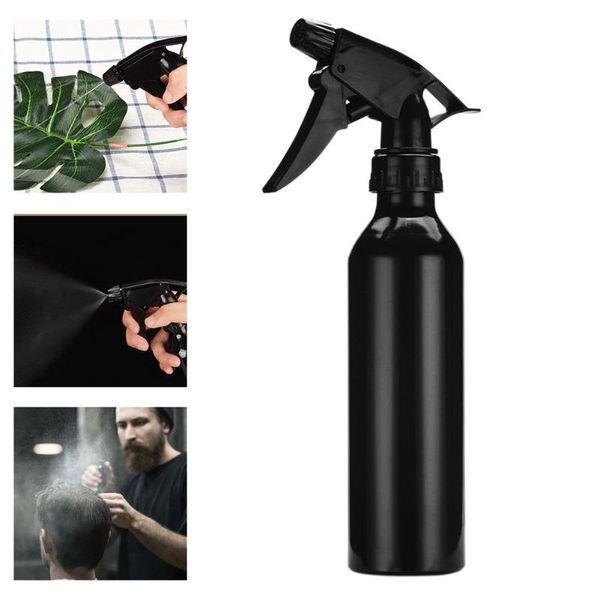 

storage bottles & jars 1pcs empty spray bottle portable aluminium alloy barber hair water sprayer 250ml refillable washing tools multifuncti