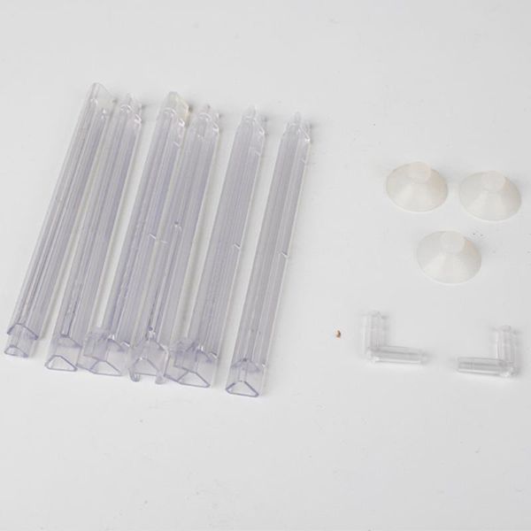 

air pumps & accessories 12pcs acrylic fish tank aquarium bubble wall stone tube with suction cup tubes caps