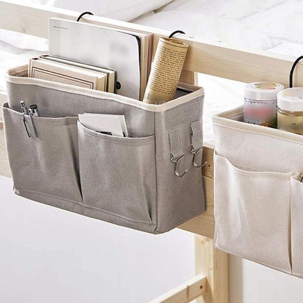 

dormitory storage bag up down bed hanging organizer bedroom bedside artifact large capacity fabric pocket basket bags