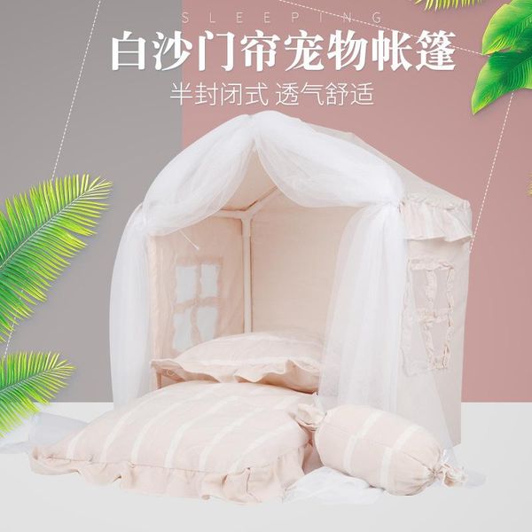 

kennels & pens pet tent kennel cat kennel, summer creative four seasons princess room removable and washable dog bed