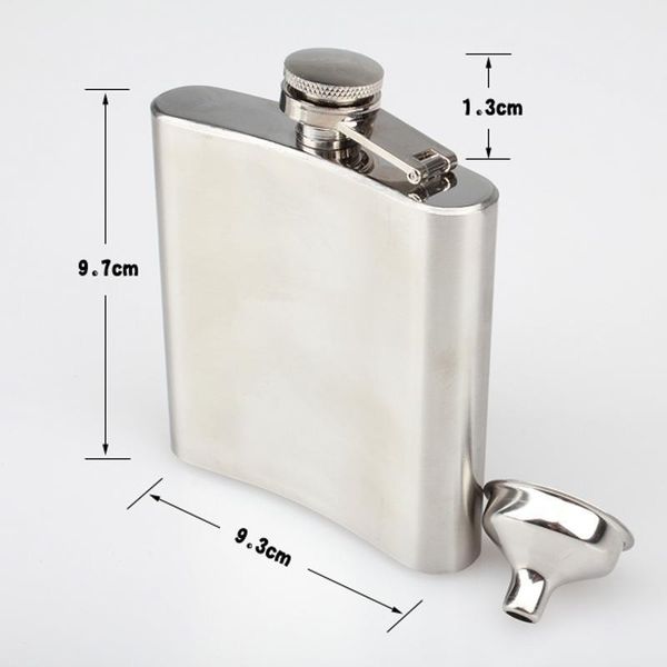 

hip flasks 6oz stainless steel liquor whiskey alcohol flask cap funnel