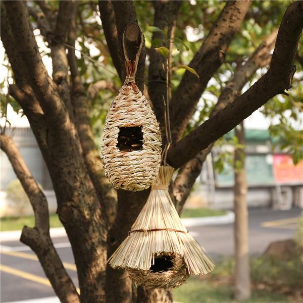 

bird cages 9 styles birds nest cage natural grass egg house outdoor decorative weaved hanging parrot houses pet bedroom