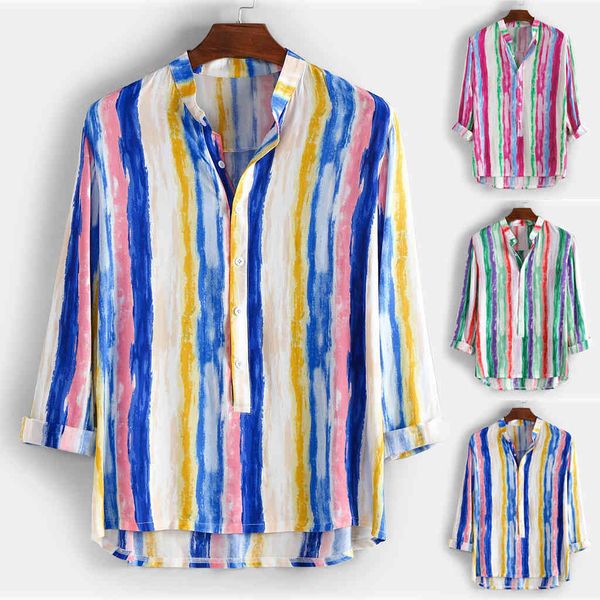 

men's shirts 2021 printed summer long sleeve shirt, White;black