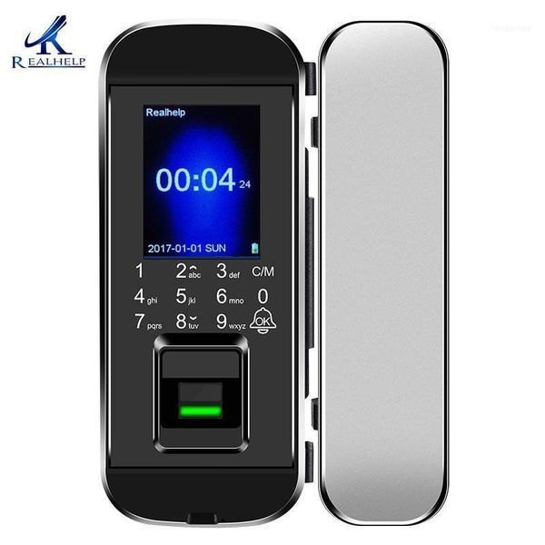 

2000users office glass door fingerprint lock single double password card access control lock11