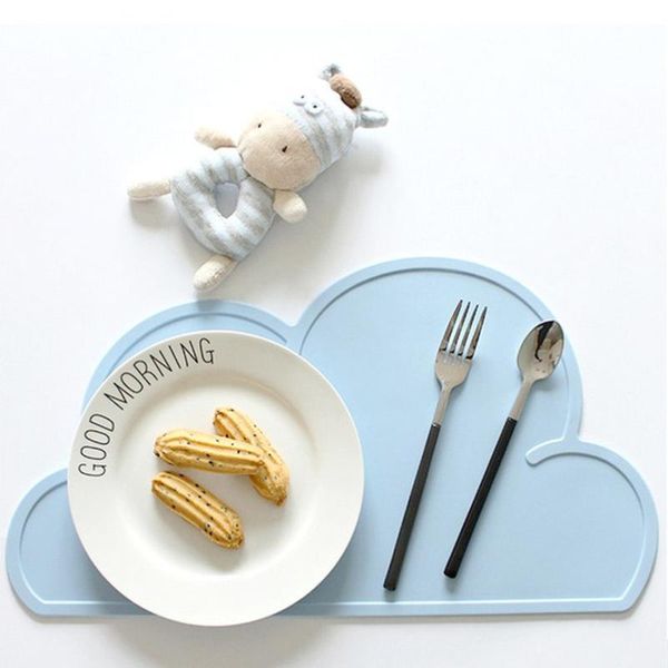 

mats & pads kitchen utensils food grade silicone placemat cloud-shaped baby table mat insulation waterproof spill-proof tablecloth