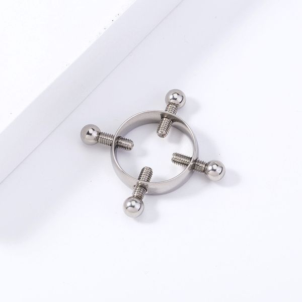 

selling stainless steel adjustable screw round milk ring fun jewelry, Slivery;golden