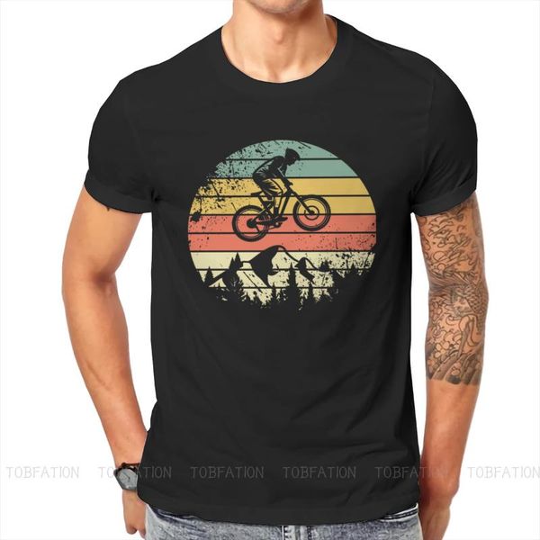 

fashionable style men's t-shirts mountain bike sport lover retro downhill vintage tees shirt teenager grunge crewneck, White;black