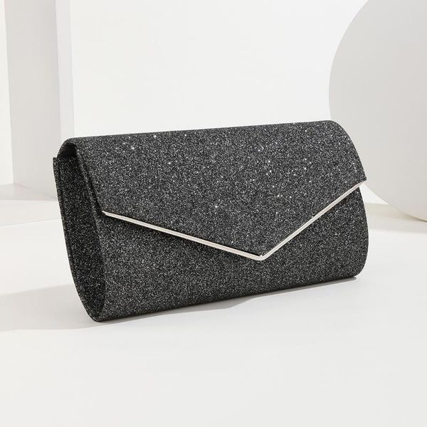 

evening bags fashion flashing dinner bag, metal tri-fold one-shoulder messenger dress bag