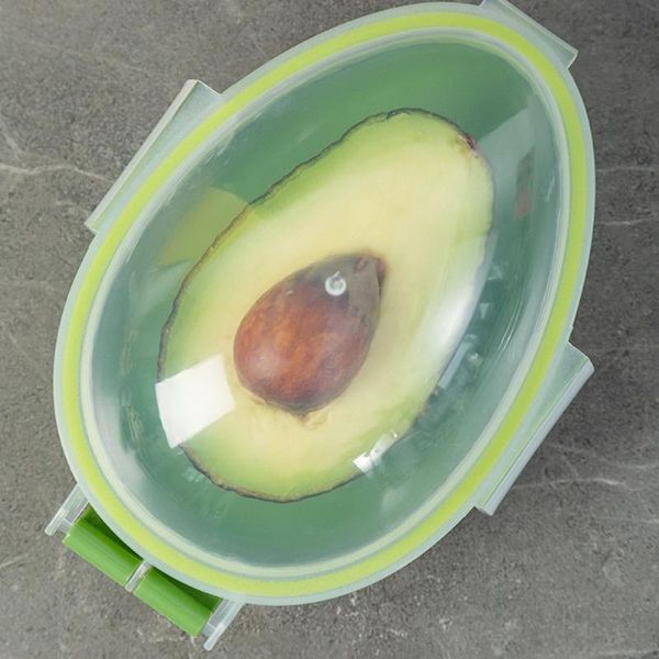 

storage bottles & jars avocado container keeper kitchen snap lid fruit holder accessories vegetable food box