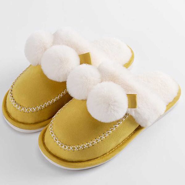 

women fluffy slippers soft plush home cotton slides hairball winter warm shoes men lovers house casual xx677 210625, Black