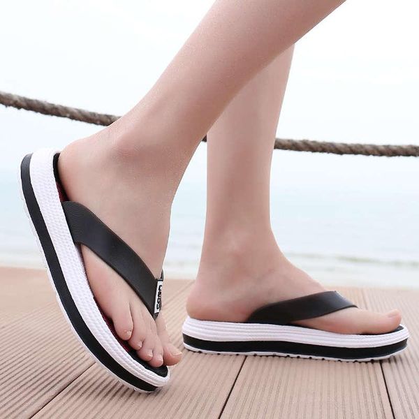 

slippers men shoe women's flip flops summer sandals shoes on platform tennis drop work runners, Black