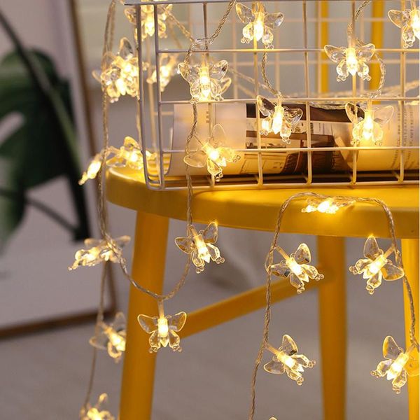 

strings 1.5m 3m 5m 7.5m led string lights battery/solar powered butterfly garland holiday christmas fairy for wedding party decor