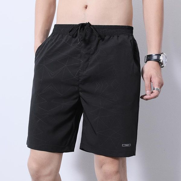 

men's shorts 2021 summer solid color elastic waist casual straight five-point pants loose fashion clothing sports, White;black
