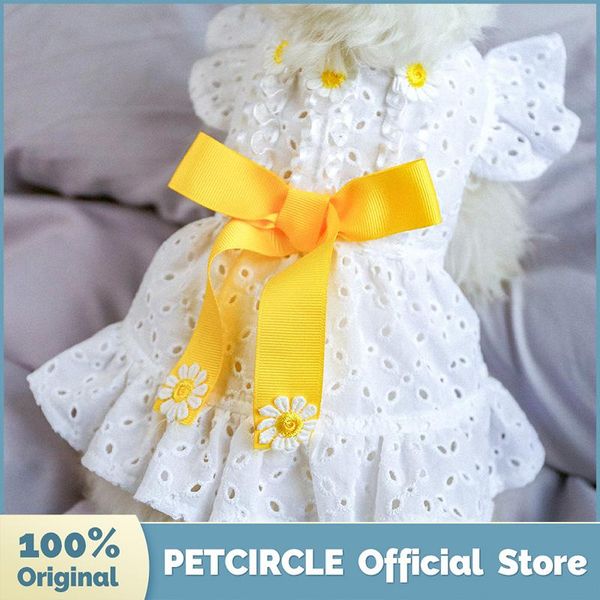 

dog clothes daisy flower cutout classic dress for small puppy pet cat spring &summer costume skirt apparel