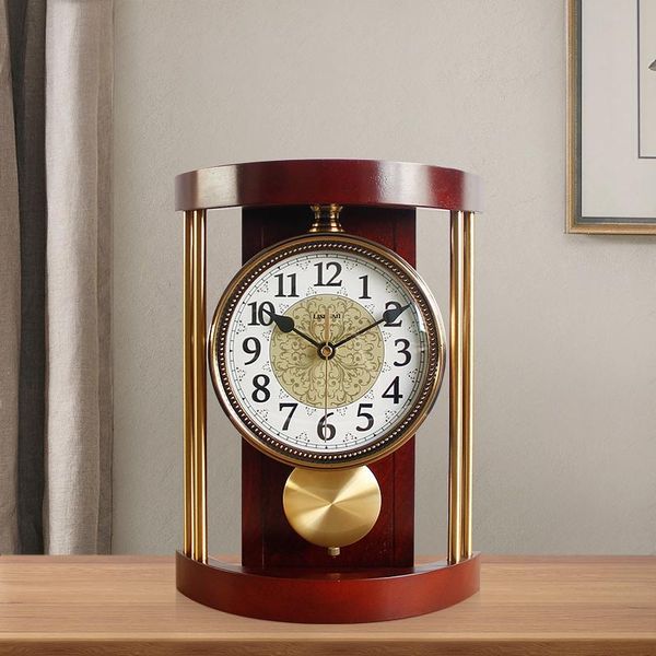 

desk & table clocks chinese style large clock pendulum art crafts vintage living room silent deskdespertador home decor da60zz