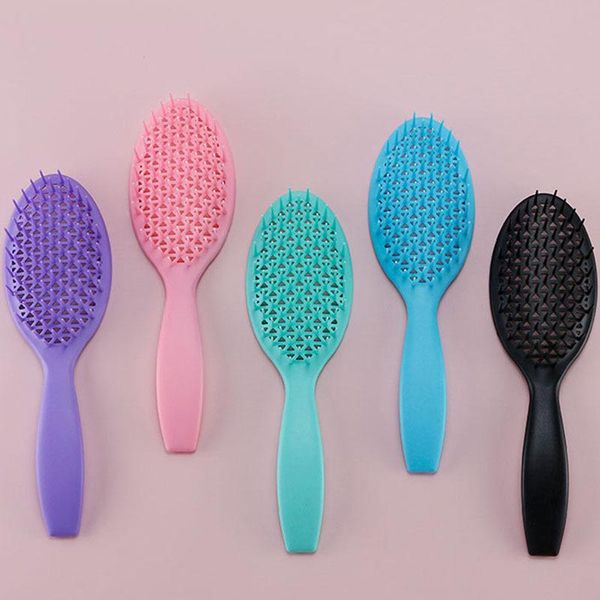 

hair brushes scalp massage comb brush women hairbrush anti-tie detangling styling tamer, Silver