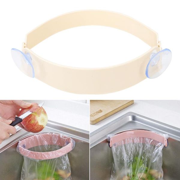 

waste bins strong suction cup kitchen sink rubbish bag hanger holder garbage storage rack creative power trash