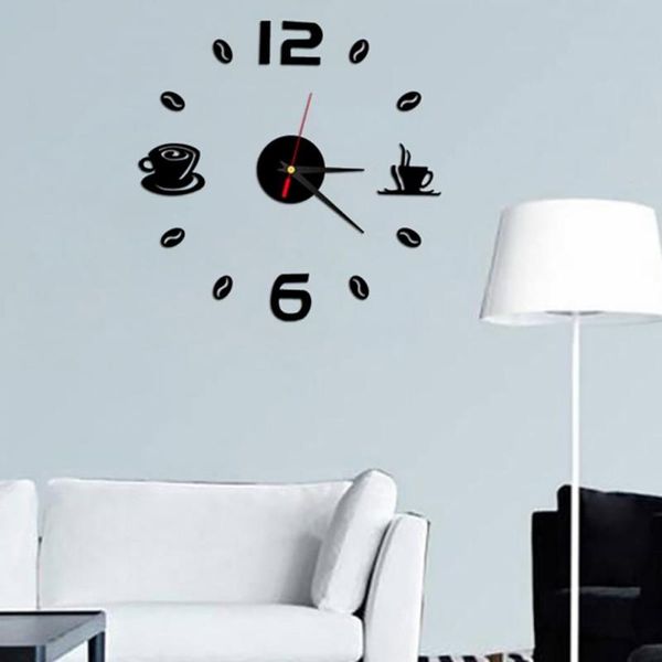 

diy clock wall modern design home decoration living room sticker art clocks