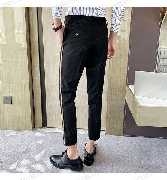 Herrenanzüge Blazer 2022 Modedesigns Männer Anzughosen Benutzerdefinierte Oversize Slim Fit Hosen mit goldener Dekoration Stilvolles Abschlussballkleid