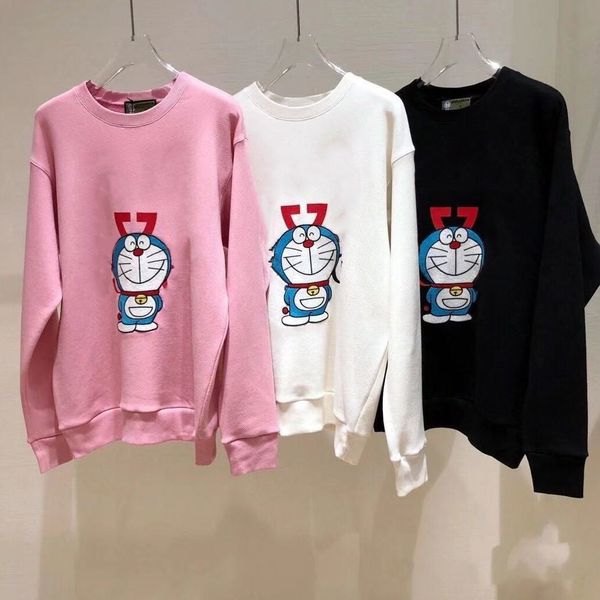 

uicci 2021 fall women's hoodie classic letter printing large size fashion loose cotton men sweatshirts ship, Black