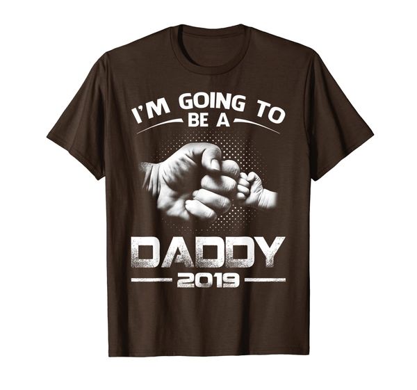 

i'm going to be a daddy 2019 t-shirt, White;black