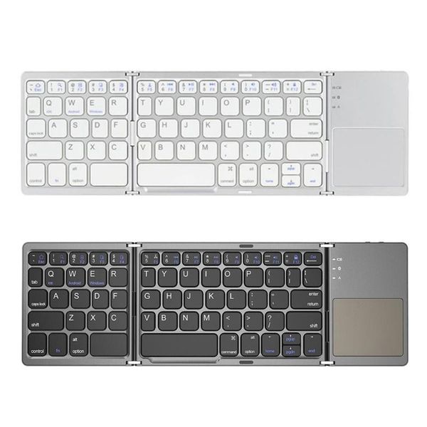 

keyboards folding bluetooth keyboard rechargeable keypad with touchpad tablet pad phone