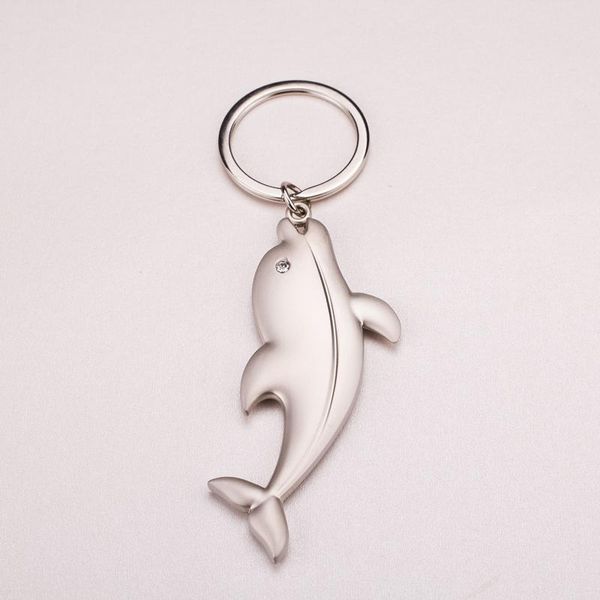

keychains dolphin keychain cute rhinestone key chain metal ring cover holder women animal purse bag buckle handbag pendant car keyring, Silver